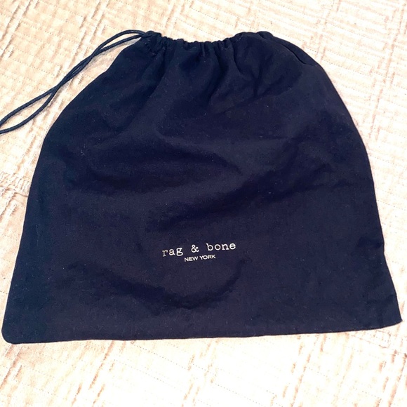 Rag & Bone New York Black Canvas Drawstring Dust Bag Medium Sized - Picture 3 of 4